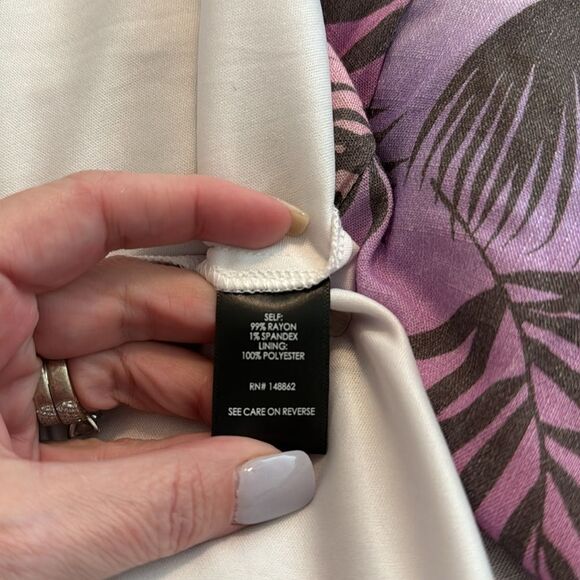 Torrid Midi Rayon Slub V Neck Cami Beach Dress Tropical Rainbow Size 0X - Picture 5 of 5